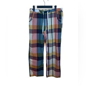Anthropologie Allihop Plaid Cotton Pajama Pants